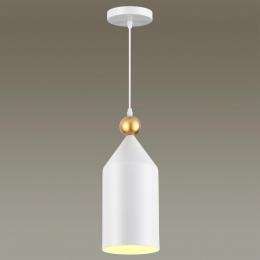 Odeon light 4093/1 PENDANT ODL19 375 белый/золотой Подвес Е27 1*40W BOLLI  - 4 купить